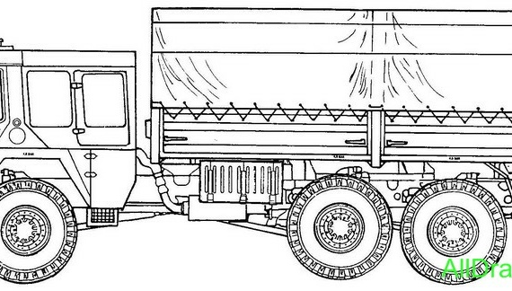 MAN KAT 6x6 (1980) truck drawings (figures)